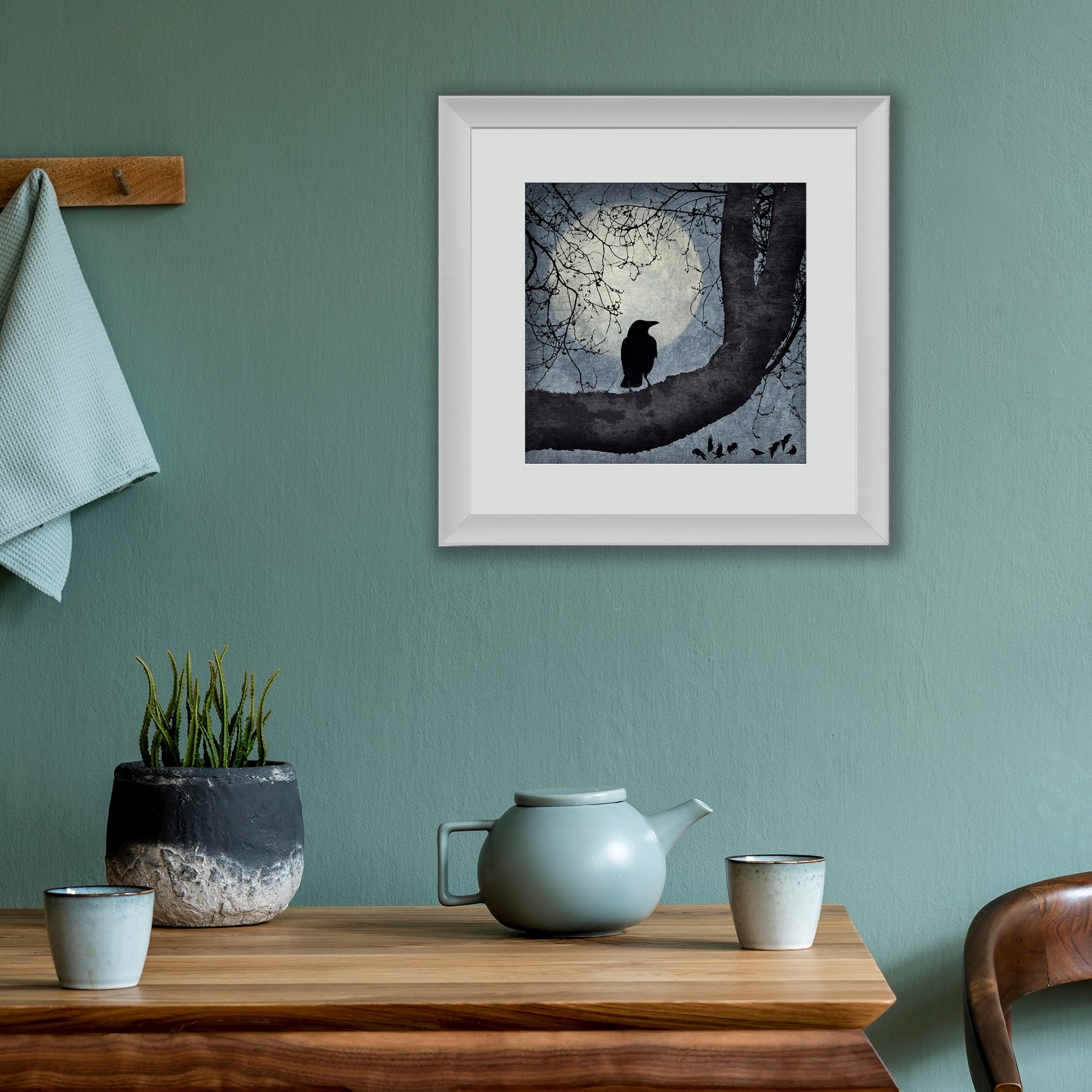 BLUE MOON - Fine Art Print, Blue Crow Series