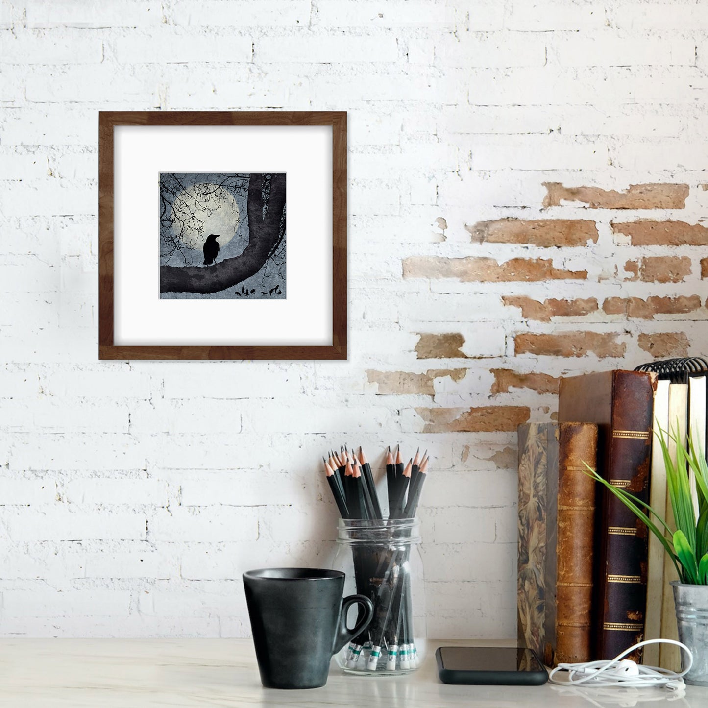 BLUE MOON - Fine Art Print, Blue Crow Series