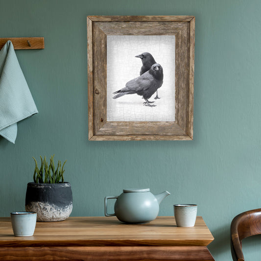 CROW LOVE - Fine Art Print, Crow Portrait Series