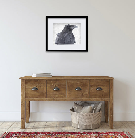 THE RAVEN OF CONSTERNATION- Fine Art Print, Raven Portrait Series