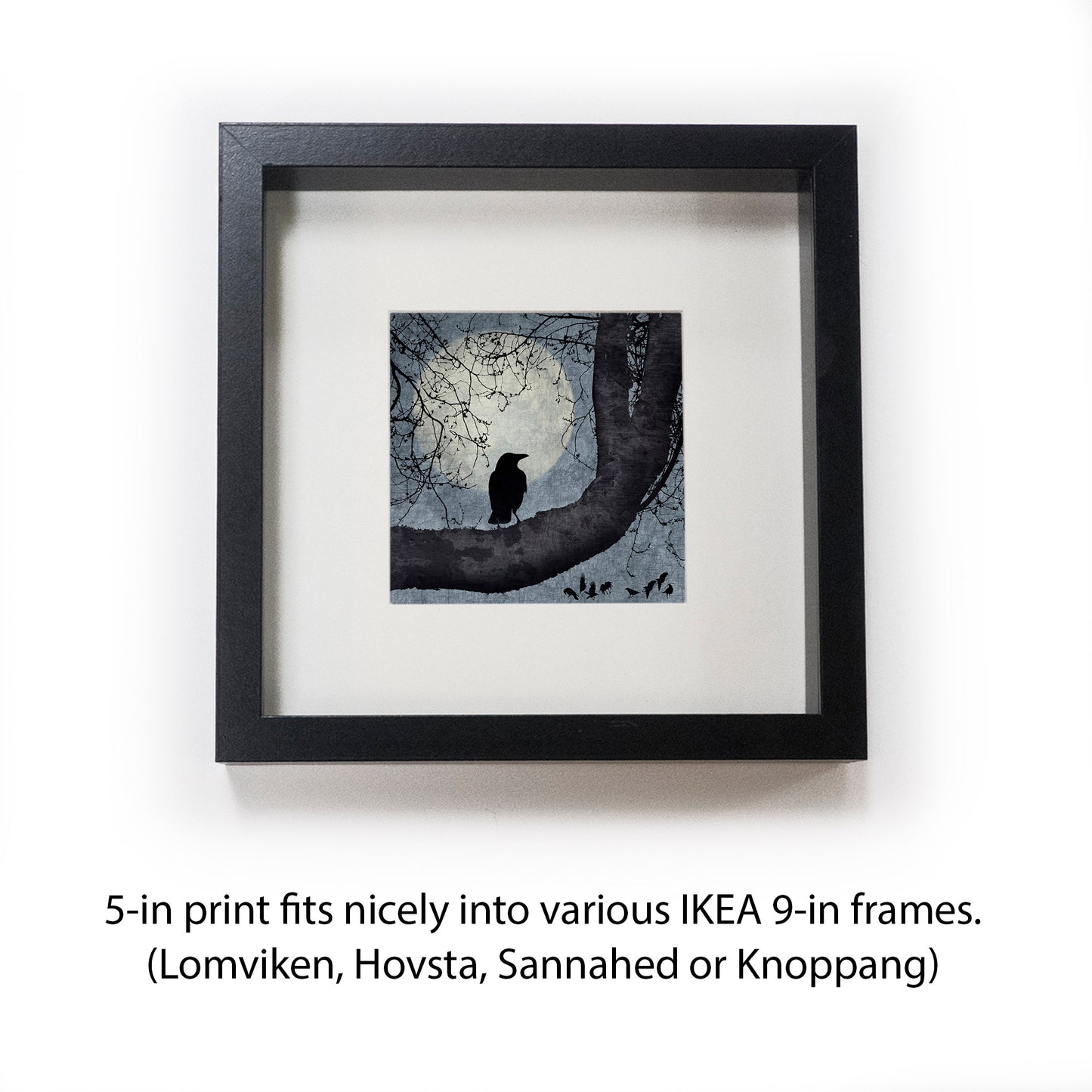 BLUE MOON - Fine Art Print, Blue Crow Series