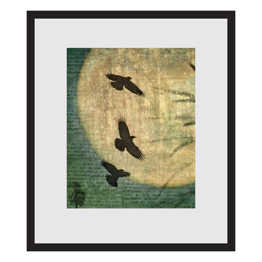 Custom Listing for Kathleen — 16x20 inch Crow Moon Print