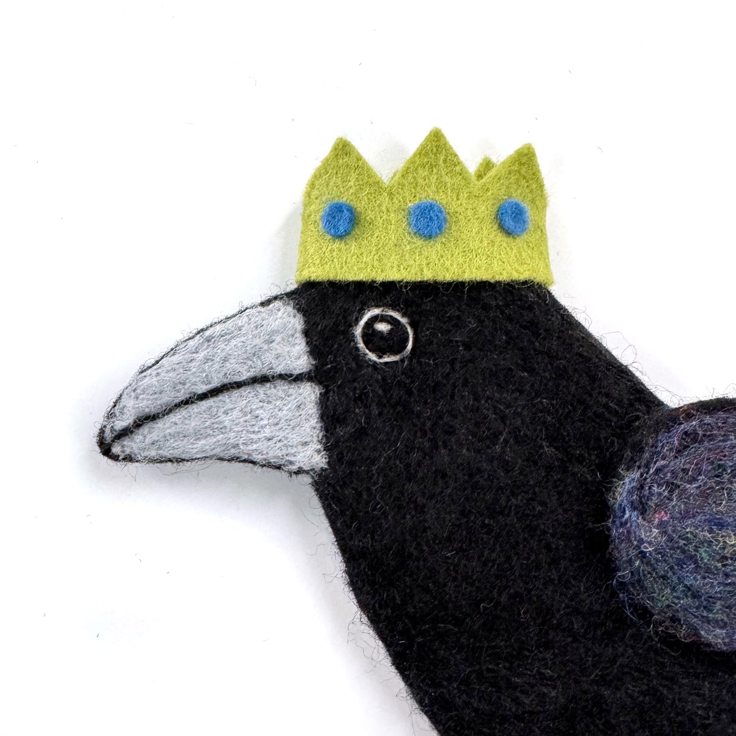 MILLINERY CROW-3 Wool Needle-Felted Crow Wall Art