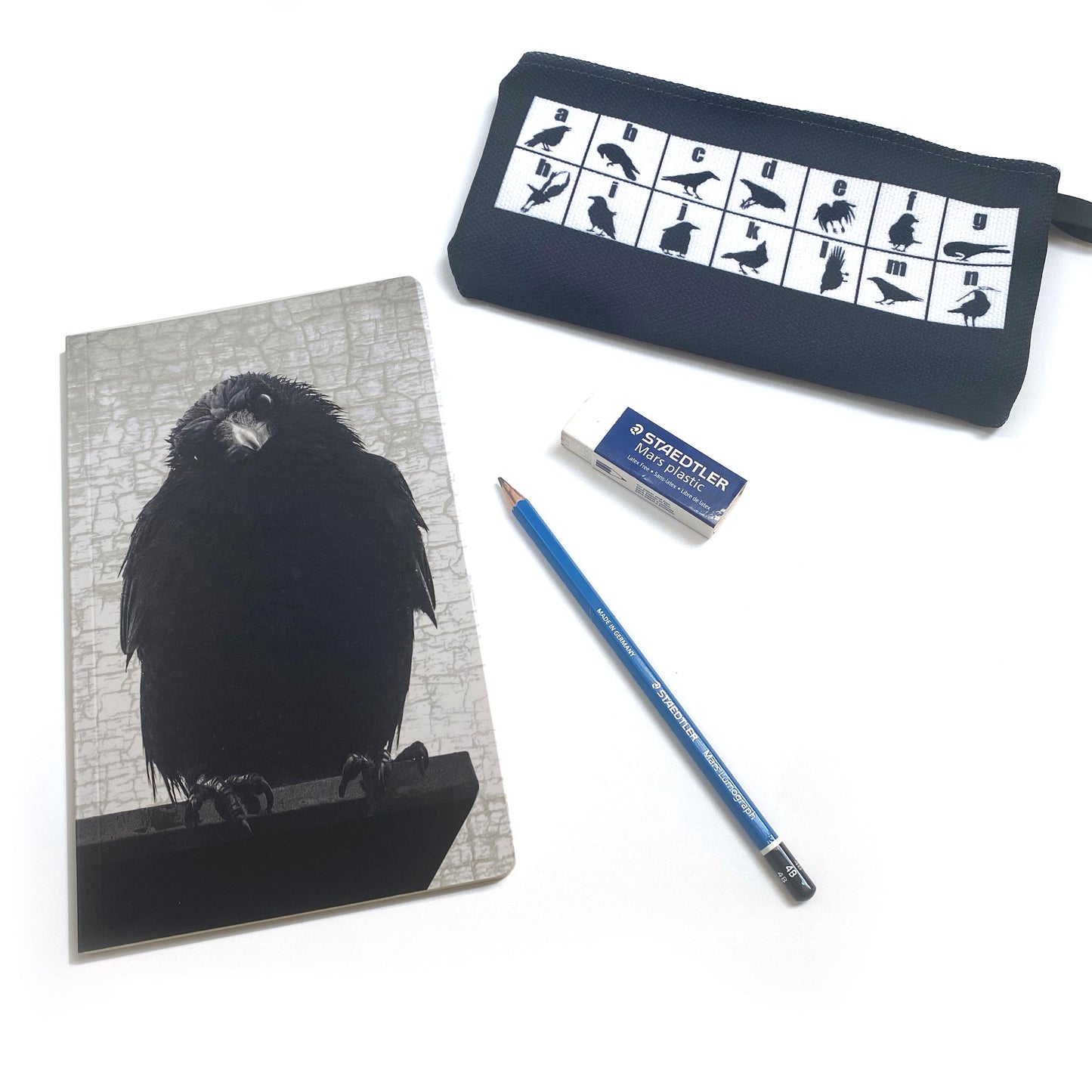 PHILOSOPHER CROW - Small Notebook by June Hunter