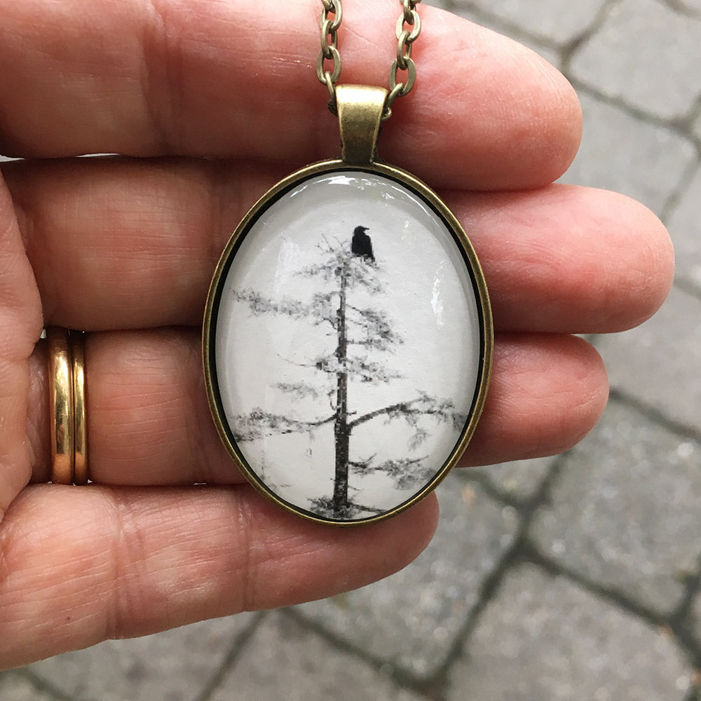 Custom Order for Jillian — Eleven Crow and Raven Pendants