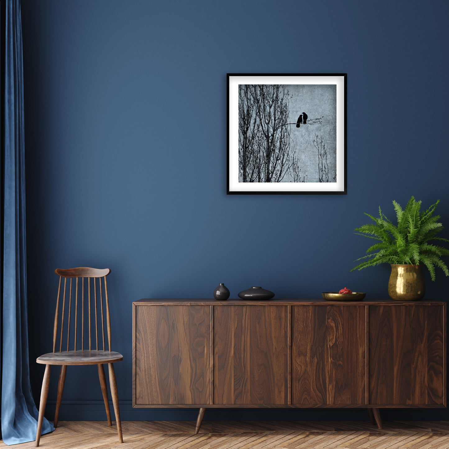 LOVE'S DELICATE BALANCE - Fine Art Print, Blue Crow Series