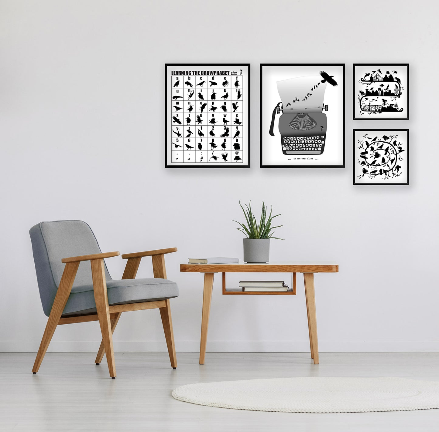 CROW DANCE — Black & White Print