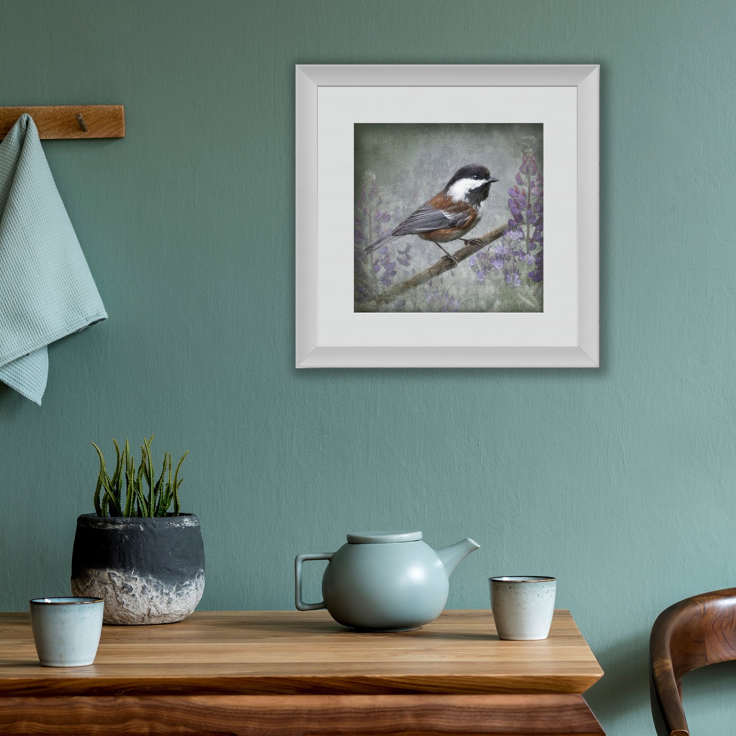 CHESTNUT BACKED CHICKADEE - Fine Art Print, Garden Birds Series