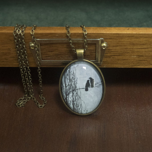 LOVE'S DELICATE BALANCE - Large Glass Pendant