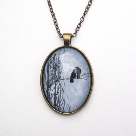 LOVE'S DELICATE BALANCE - Large Glass Pendant