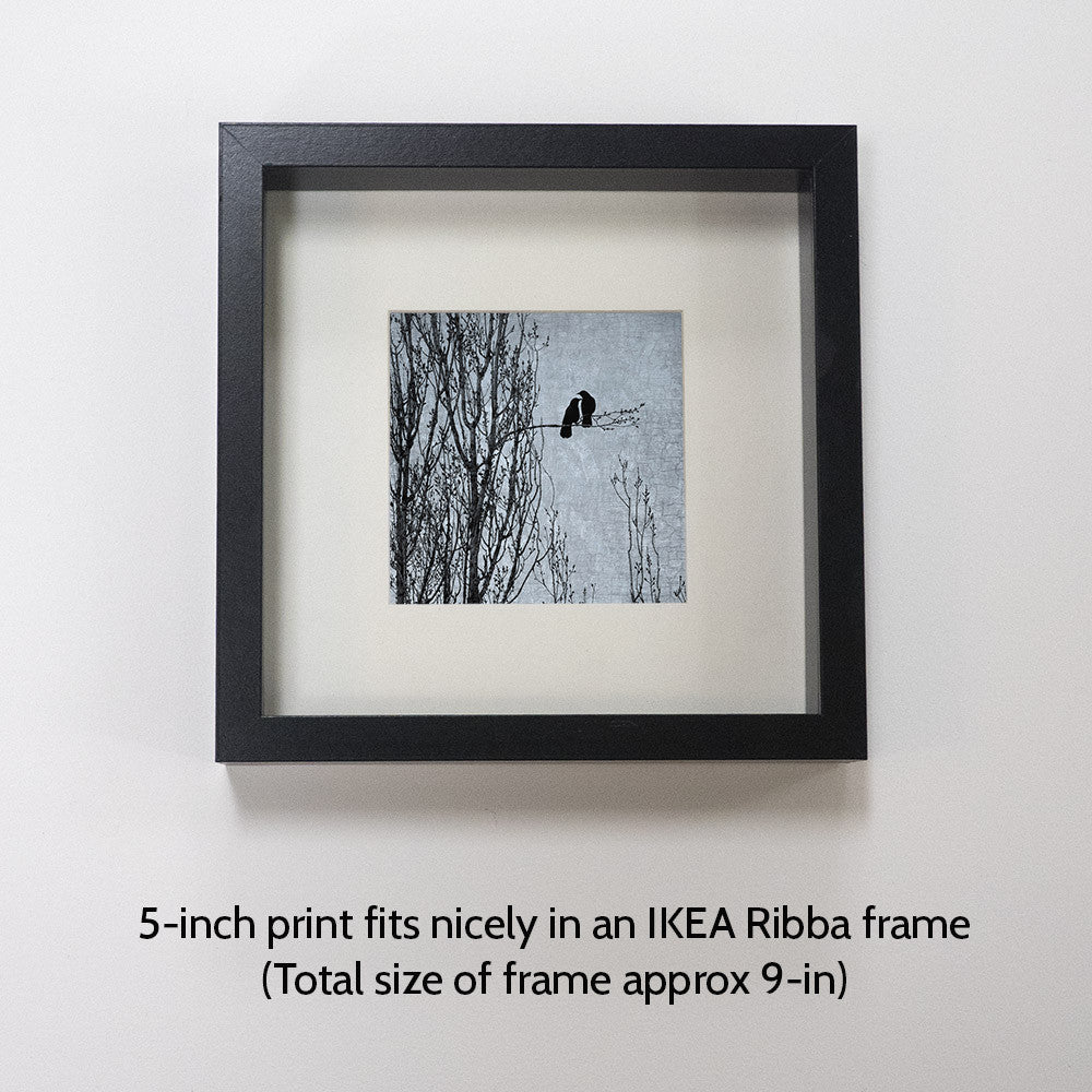 LOVE'S DELICATE BALANCE - Fine Art Print, Blue Crow Series