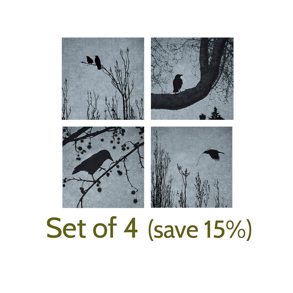 WAY-FINDER CROW - Fine Art Print, Blue Crow Series