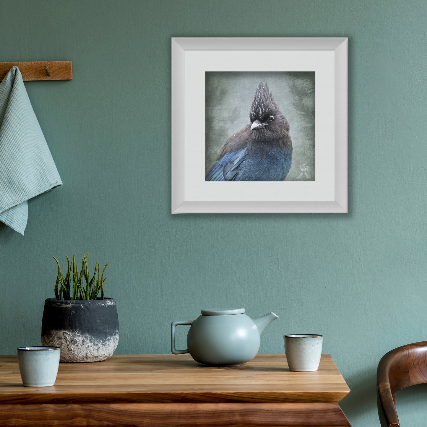 RAINY DAY STELLER'S JAY - Fine Art Print, Garden Birds Series