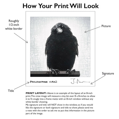 TOWER BRIDGE RAVEN - Fine Art Print, Raven Portrait Series