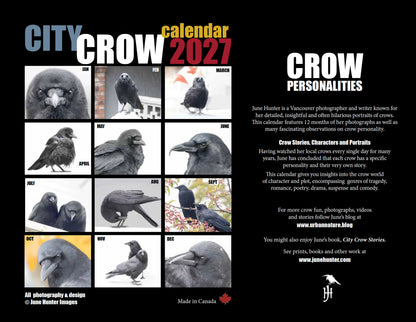 CROW CHARACTERS - Calendar and Postcard Bundle