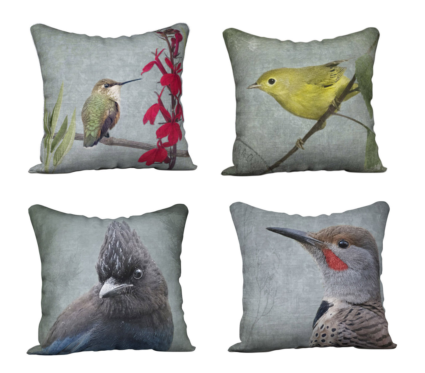 ORANGE CROWNED WARBLER — Bird Cushion Cover
