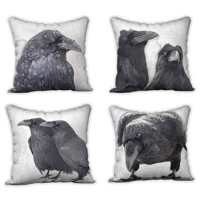 QUOTH THE RAVEN NEVERMORE — Raven Cushion Cover