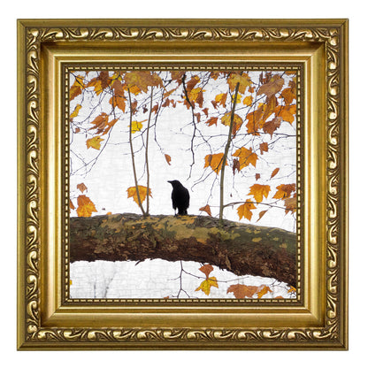 AUTUMN CROW - Fine Art Print, Crow Portrait Series