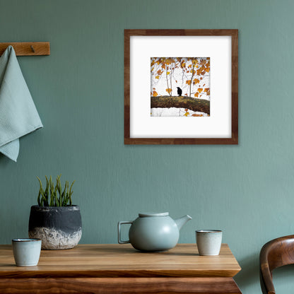 AUTUMN CROW - Fine Art Print, Crow Portrait Series