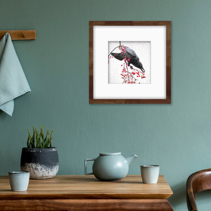 THE BERRY BANDIT - Fine Art Print, Crow Portrait Series