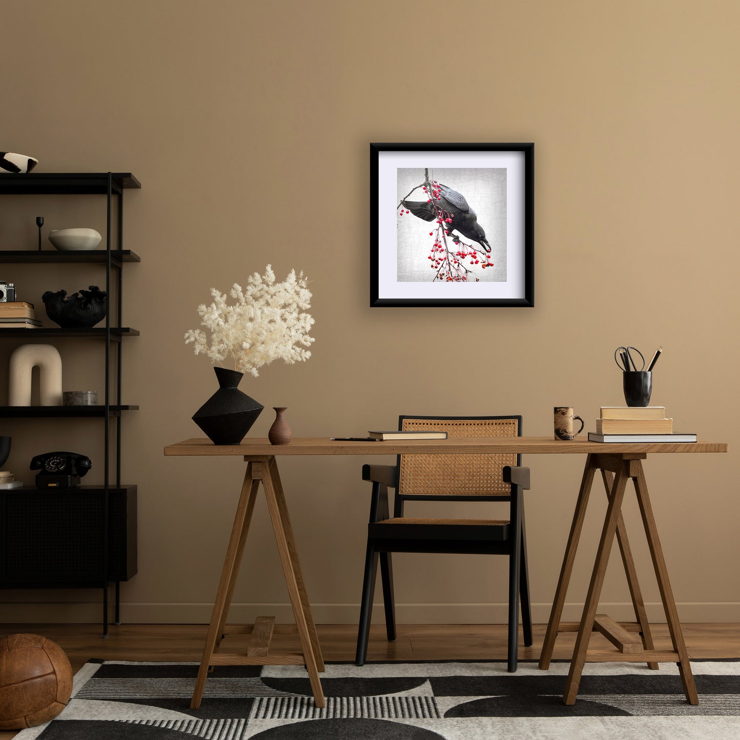 THE BERRY BANDIT - Fine Art Print, Crow Portrait Series