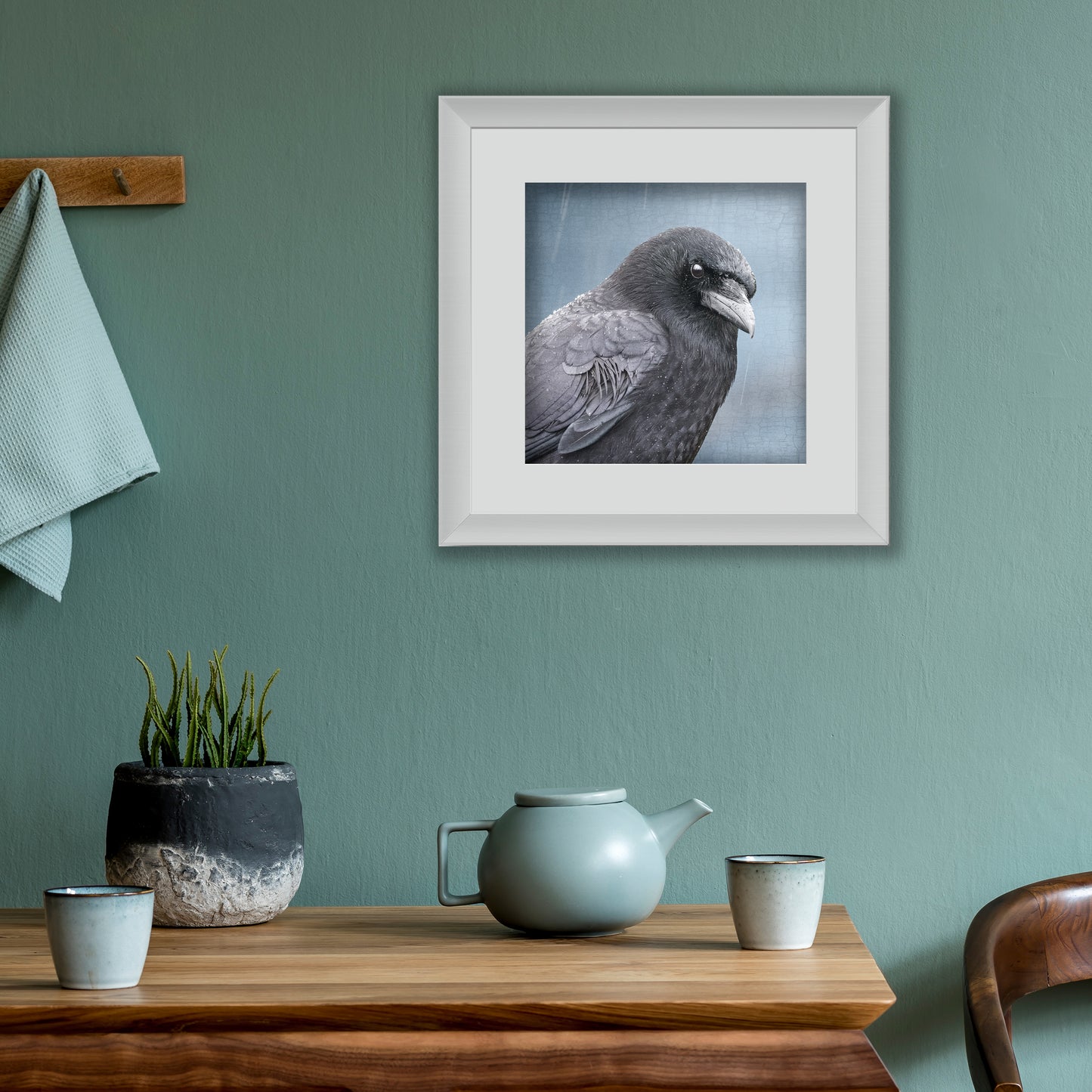 BLUE EARL - Fine Art Print, Crow Portrait Series