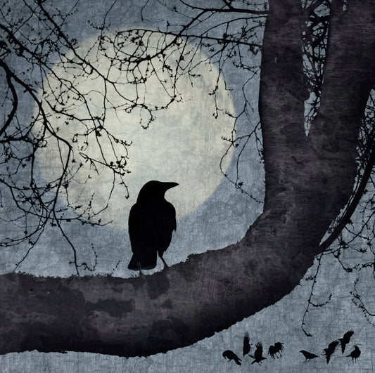 BLUE MOON - Fine Art Print, Blue Crow Series
