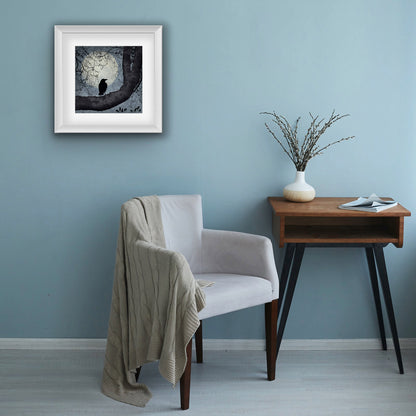 BLUE MOON - Fine Art Print, Blue Crow Series