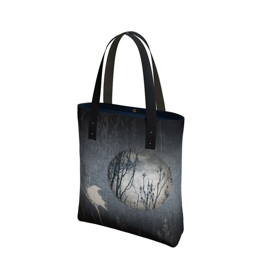 Crow, Moon, Dreams Tote Bag/Over-Sized Handbag