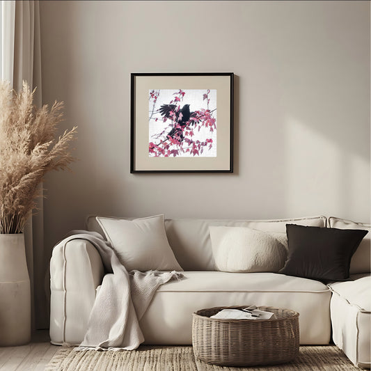 FALL FIREWORKS - Fine Art Print, Crow Portrait Series