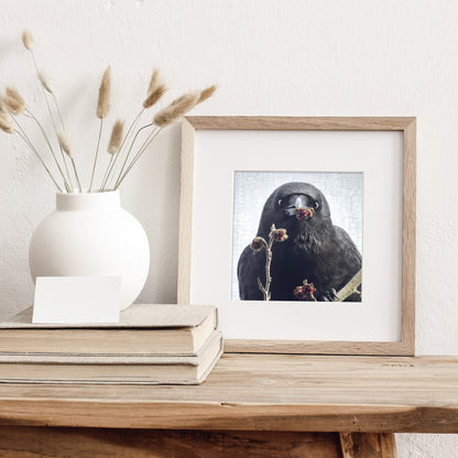 I GOT YOU FLOWERS ... - Fine Art Print, Crow Portrait Series
