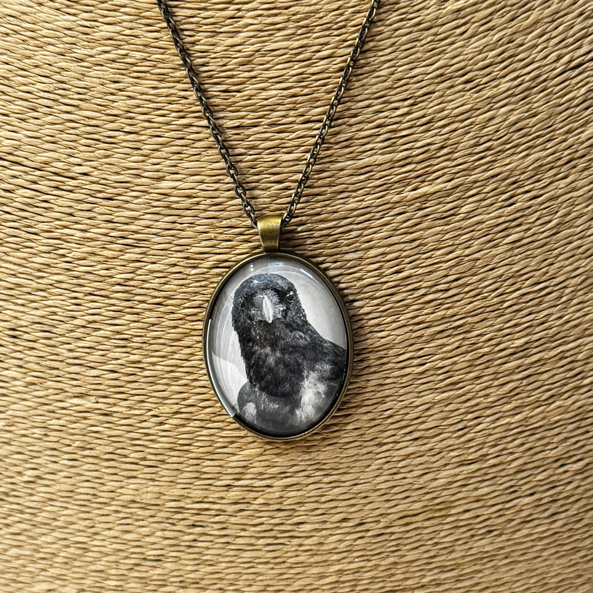 NEIL YOUNG CROW - Large Glass Pendant