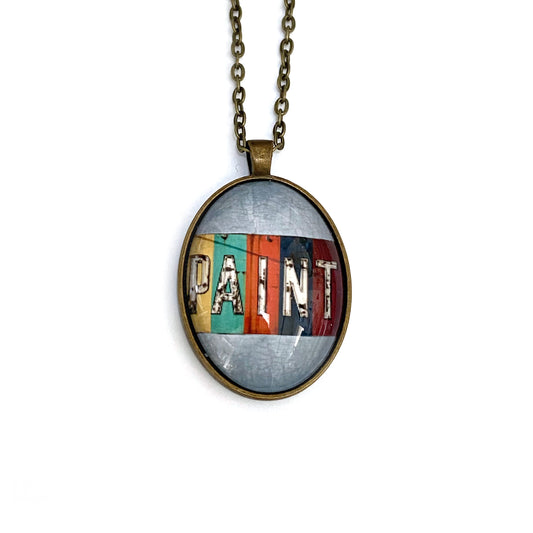 PAINT - Large Glass Pendant - SALE