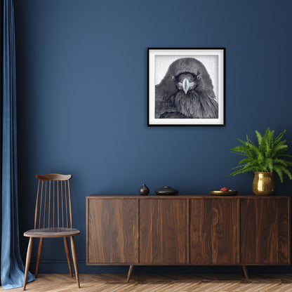 THE RAVEN OF JUDGEMENT - Fine Art Print, Raven Portrait Series