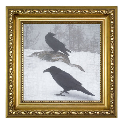 RAVENS-IN-A-MIST - Fine Art Print, Raven Portrait Series