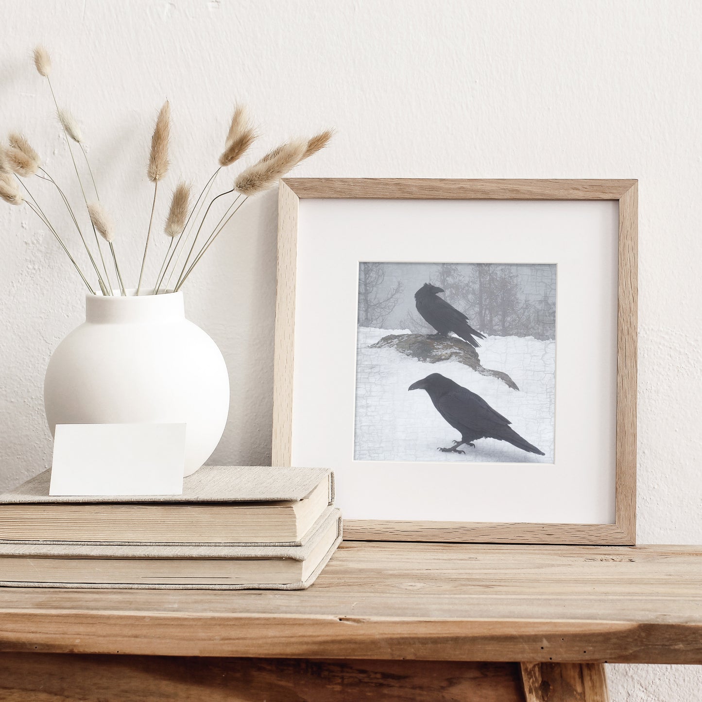 RAVENS-IN-A-MIST - Fine Art Print, Raven Portrait Series