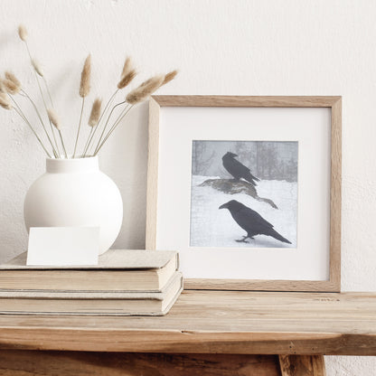 RAVENS-IN-A-MIST - Fine Art Print, Raven Portrait Series