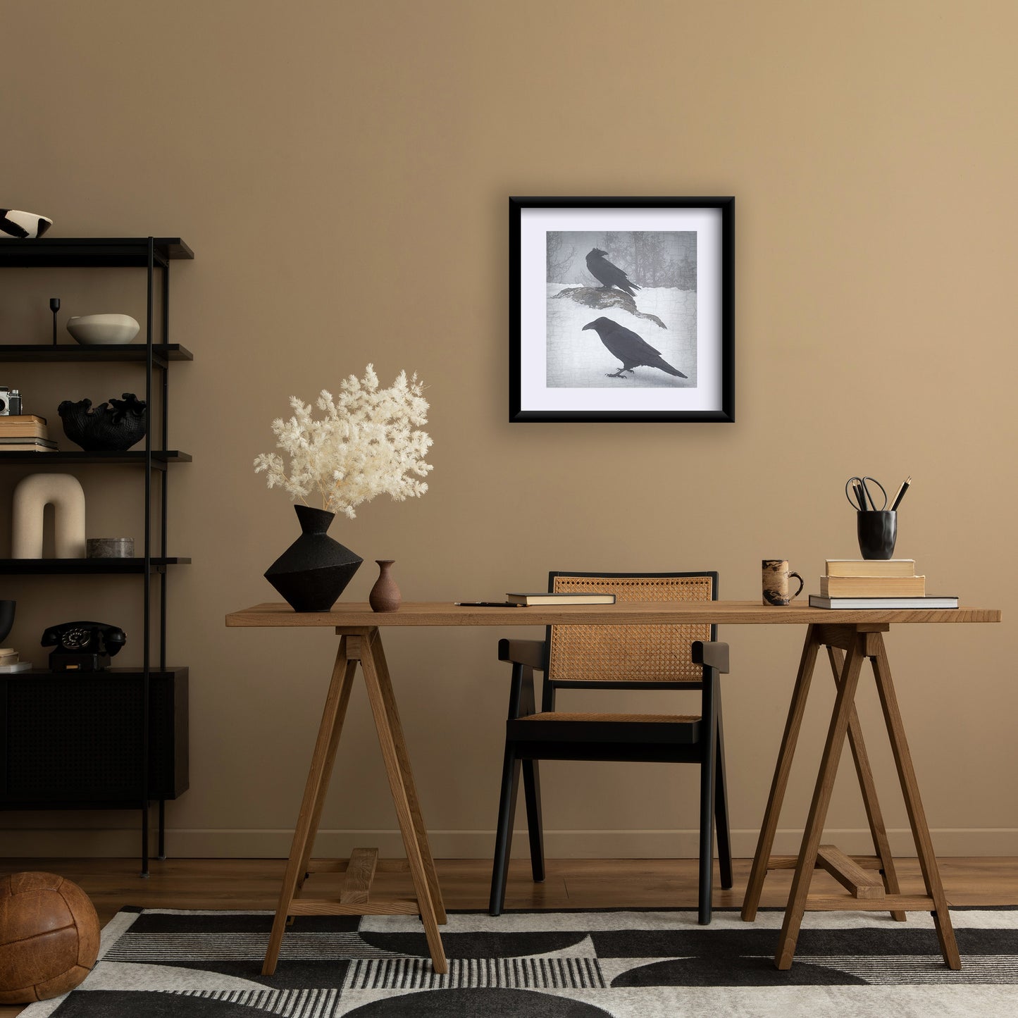 RAVENS-IN-A-MIST - Fine Art Print, Raven Portrait Series