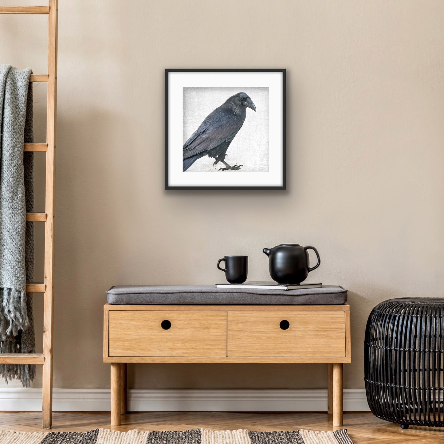 ENTER RAVEN, STAGE LEFT - Fine Art Print, Raven Portrait Series