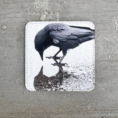 SELF-REFLECTION CROW — Coaster