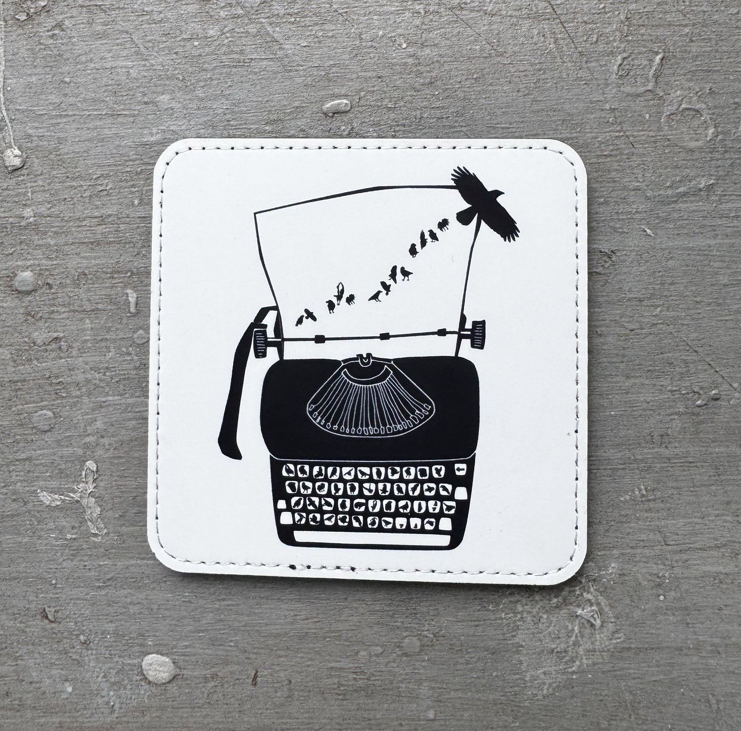 CROW TYPEWRITER — Coaster