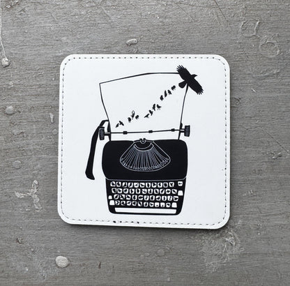 CROW TYPEWRITER — Coaster