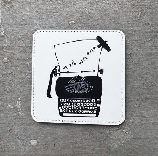 CROW TYPEWRITER — Coaster