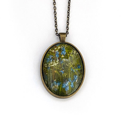 BLUEBELLS - Large Glass Pendant - SALE