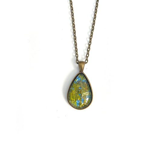 BLUEBELLS Teardrop-Shaped Glass Pendant - SALE