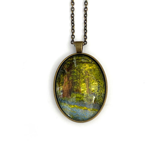 BLUEBELL WOODS - Large Glass Pendant - SALE