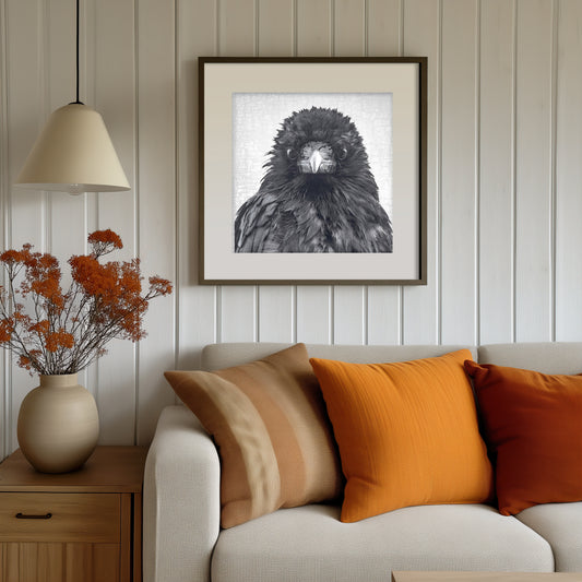 CROW CRITIC - Fine Art Print, Crow Portrait Series