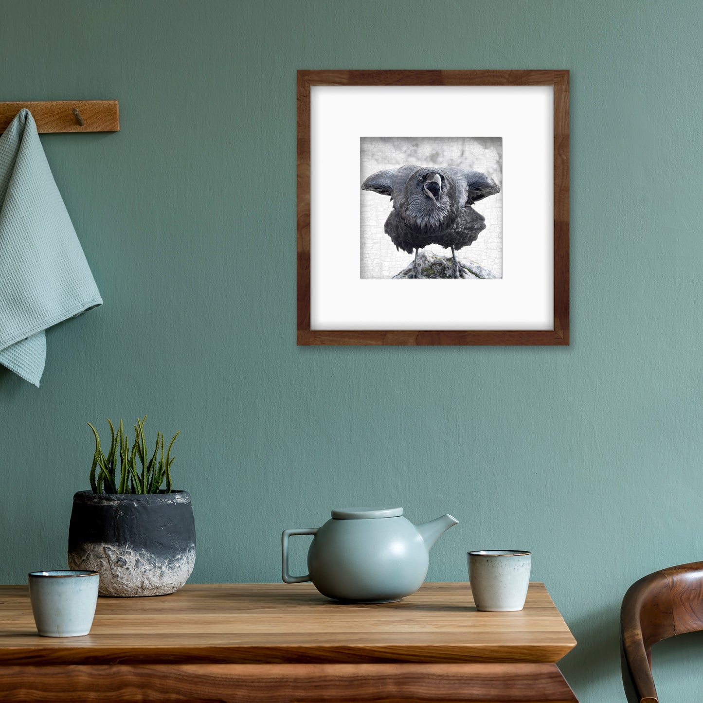 ELBOWS UP - Fine Art Print, Raven Portrait Series