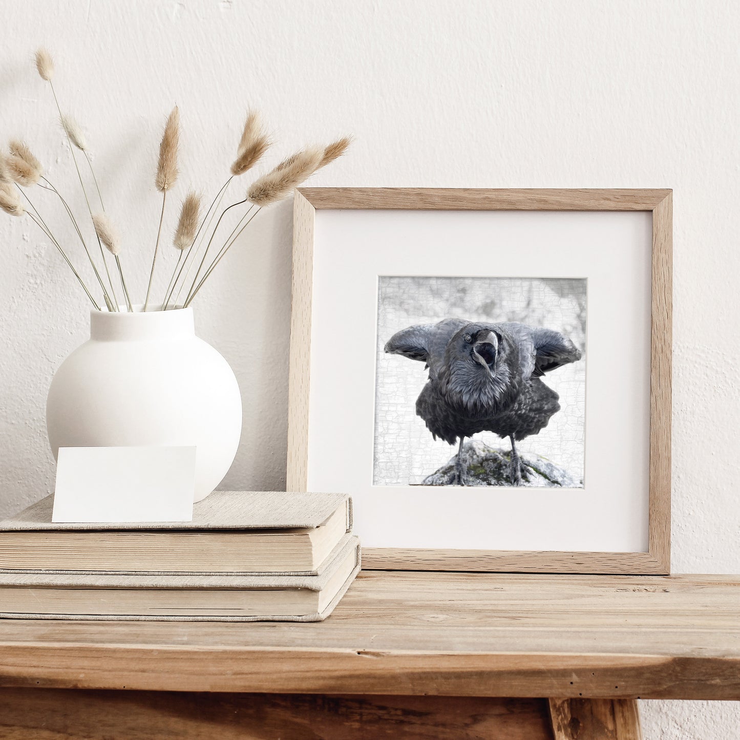 ELBOWS UP - Fine Art Print, Raven Portrait Series