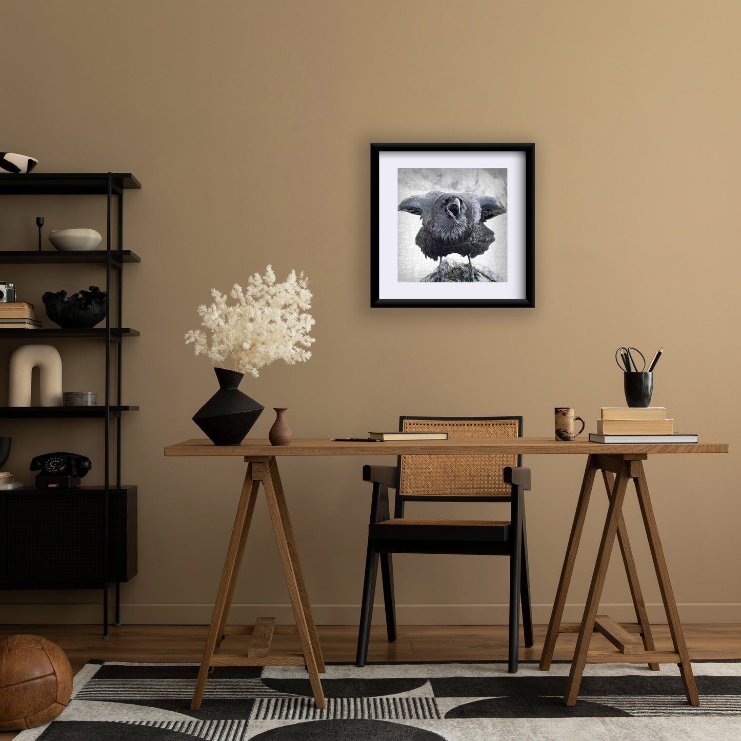 ELBOWS UP - Fine Art Print, Raven Portrait Series